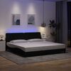 vidaXL Bed Frame with LED without Mattress Black 200x200 cm Fabric