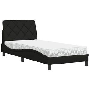 vidaXL Bed with Mattress Black 80x200 cm Fabric
