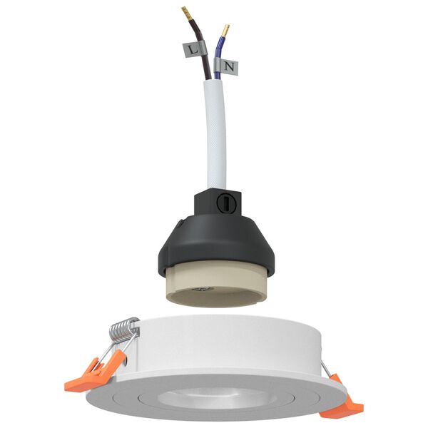 vidaXL Spotlights med strålkastare 6 pcs Vit 9 x 9 x cm Aluminium