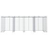 vidaXL Gabionv&auml;gg f&ouml;r soptunna 350x91x120 cm galvaniserat j&auml;rn