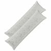 vidaXL Kudd&ouml;verdrag 2 st HOUTEN Ljusgr&aring; 40 x 145 cm Flanell
