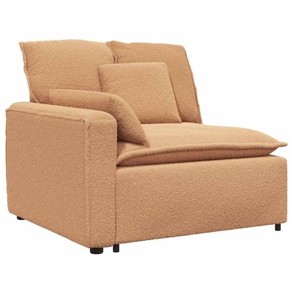 vidaXL Modul&auml;r soffa armst&ouml;ds&auml;ndmodul med dynor beige 100 cm