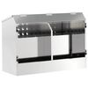 vidaXL Kaninsmatare Silver 64.5 x 25.5 x 45.5 cm Galvaniserat St&aring;l