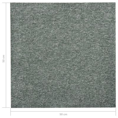 vidaXL Textilplattor 20 st 5 m² 50x50 cm grön