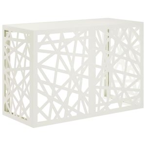 vidaXL T&auml;ckning f&ouml;r Luftkonditionering Vit 90 x 40 x 60 cm St&aring;l