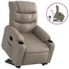 vidaXL Reclinerf&aring;t&ouml;lj med uppresningshj&auml;lp cappuccino konstl&auml;der