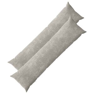 vidaXL Kudd&ouml;verdrag 2 st HEERLEN Ljusgr&aring; 40 x 145 cm Chenilletyg