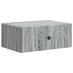 vidaXL V&auml;ggmonterat S&auml;ngbord Gr&aring; sonoma-ek 49 x 34,5 x 20 cm