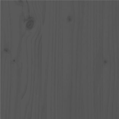 vidaXL Sängram grå massivt trä 135x190 cm