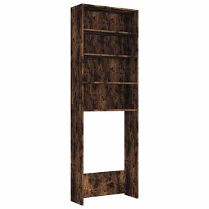 vidaXL Tv&auml;ttmaskinssk&aring;p r&ouml;kf&auml;rgad ek 64x24x190 cm