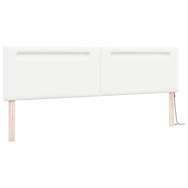 vidaXL LED huvuddyna Vit 200 cm Konstl&auml;der