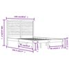 vidaXL Sängram massivt trä 120x190 cm