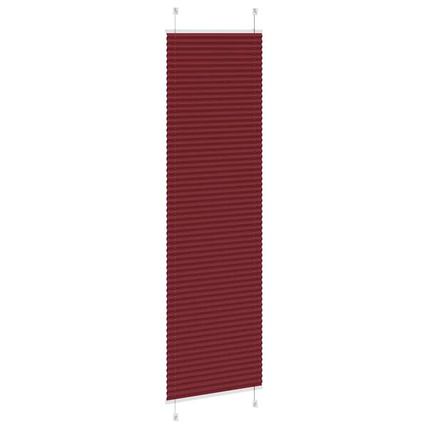 vidaXL Plisserad persienn Bordeaux r&ouml;d 60x200 cm tyg bredd 59,4 cm