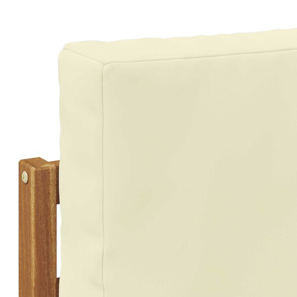 vidaXL Utomhussoffset med kudde 3 pcs Naturlig och Gr&auml;dde