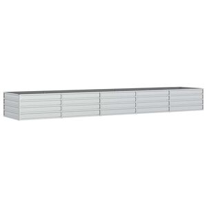 vidaXL Odlingsl&aring;da upph&ouml;jd galvaniserat st&aring;l 400x80x45 cm silver