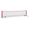vidaXL Tennis N&auml;t Svart och R&ouml;d 396 x 92 x 87 cm Polyester