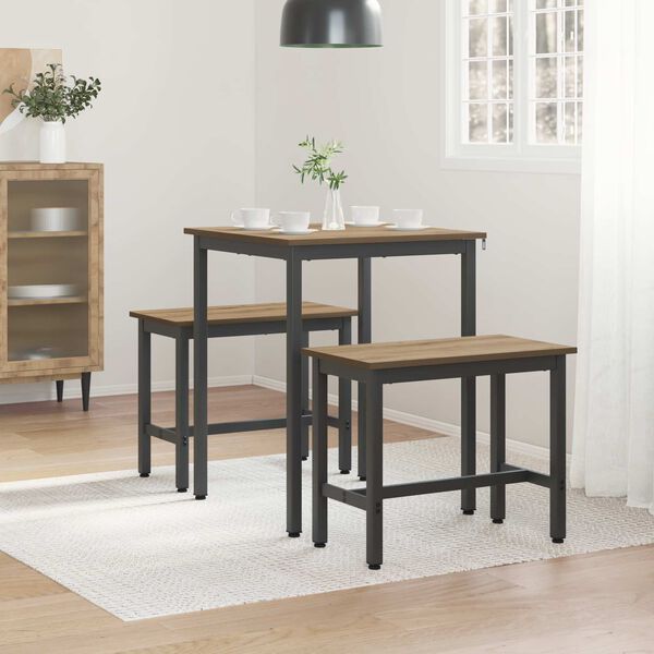 vidaXL Matbord METALL