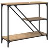 vidaXL Konsolbord Artisan Ek 88,5 x 30 x 75 cm Konstruerat tr&auml;