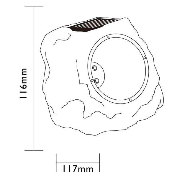 Luxform Trädgårdsbelysning solcell LED Andes stenformad 3 st