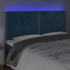 vidaXL S&auml;nggavel LED m&ouml;rkbl&aring; 200x5x118/128 cm sammet