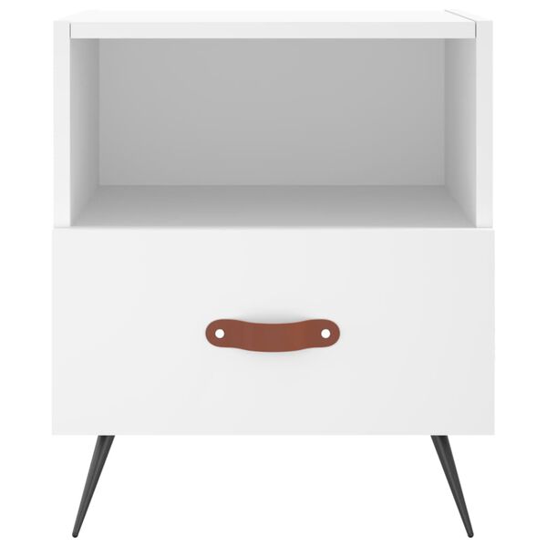 vidaXL Sängbord vit 40x35x47,5 cm konstruerat trä