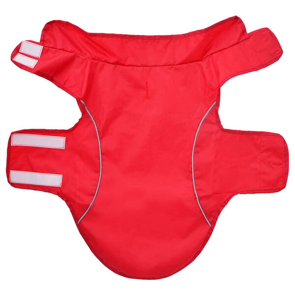 vidaXL Regnrock f&ouml;r hundar med reflexer polyester r&ouml;d m