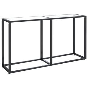 vidaXL Konsolbord transparent 140x35x75,5 cm h&auml;rdat glas