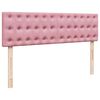 vidaXL Ottoman s&auml;ngram med madrass rosa 160x200 cm sammet