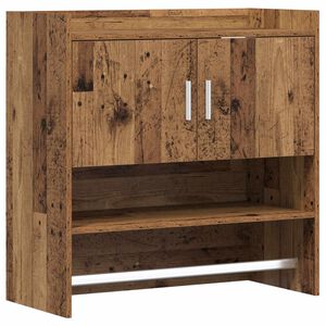 vidaXL V&auml;gg hylla V&auml;ggmonterat Gammalt tr&auml; 80 x 36 x 80 cm
