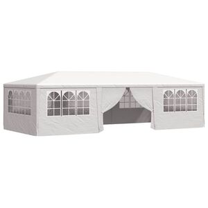 vidaXL Professionellt partyt&auml;lt med v&auml;ggar 4x9 m vit 90 g/m&sup2;