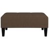 vidaXL B&auml;ddsoffa med pall 2-sits Brun mikrofibertyg