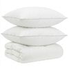 vidaXL 90% G&aring;sdun T&auml;cke Set FULDA 3 st 140 x 220 cm Alla &aring;rstider Vit