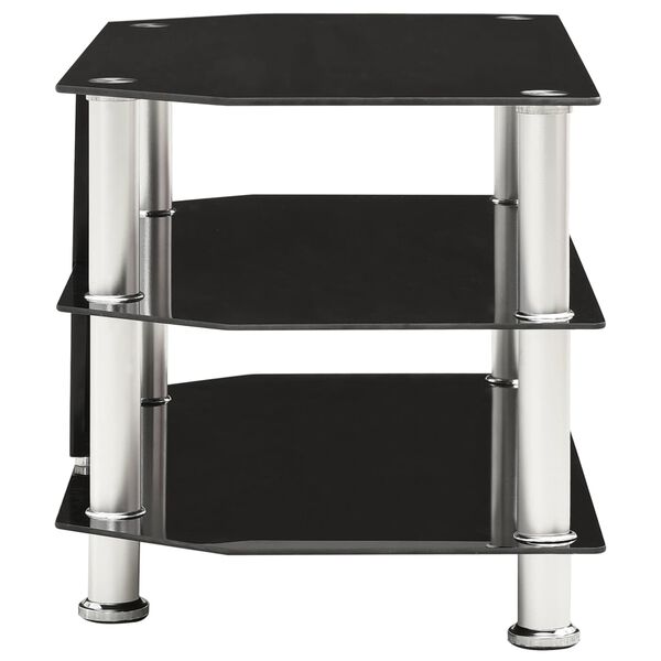vidaXL TV-bänk svart 75x40x40 cm härdat glas
