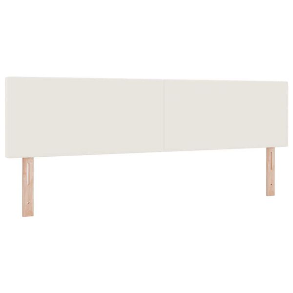 vidaXL Huvudgavel med huvudgavel Kr&auml;m 180 cm Konstl&auml;der