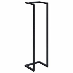 vidaXL Handduksh&auml;ngare svart 25x20x95 cm j&auml;rn