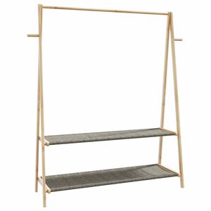 vidaXL Kl&auml;dst&auml;ll med hyllor 132x45,5x150,5 cm bambu