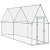 vidaXL H&ouml;nsbur silver 400x100x190 cm galvaniserat st&aring;l