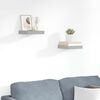 vidaXL Sv&auml;vande v&auml;gghyllor 2 st gr&aring; 23x23,5x3,8 cm MDF