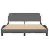 vidaXL Bed Frame "Dover" Dark Grey 160x200 cm Fabric