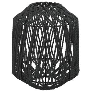 vidaXL Lampsk&auml;rm svart &Oslash;23x28 cm j&auml;rn och papper