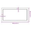 vidaXL Bordsskiva 80x40x(2-4) cm obehandlad massiv ek