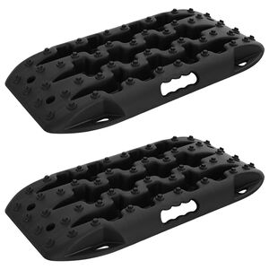 vidaXL Traktionsplatta 2 st Svart 57,5x30,5x5,5 cm F&ouml;rst&auml;rkt nylon