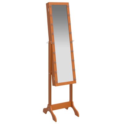 vidaXL Fristående spegel med LED 34x37x146 cm