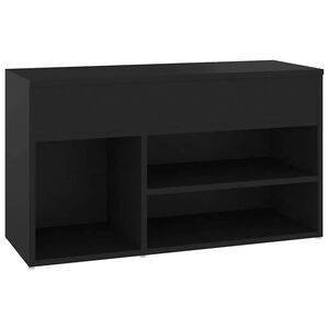 vidaXL Skob&auml;nk svart 80x30x45 cm konstruerat tr&auml;