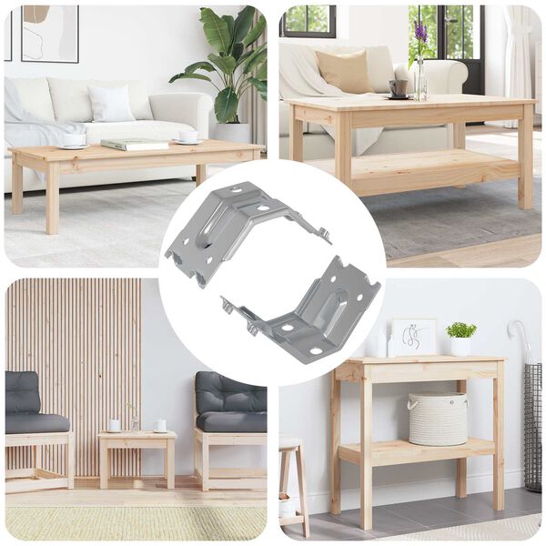 vidaXL F&auml;ste 2 pcs Zinkbelagd 106 x 55 x 1,5mm St&aring;l