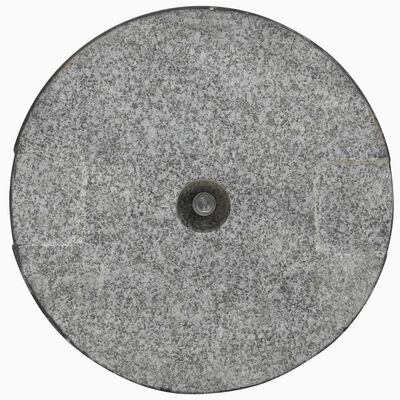 vidaXL Parasollfot granit rund 20 kg svart