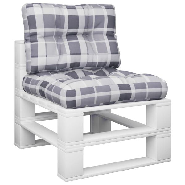 vidaXL Palldynor 2 st gr&aring;tt rutm&ouml;nster tyg