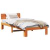 vidaXL S&auml;ngram med huvudgavel Vaxbrun 90 x 190 cm Massiv furu