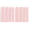vidaXL Voile gardiner med genomf&ouml;ringar 2 st ljusrosa 140x140 cm