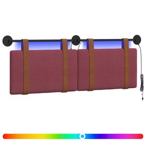 vidaXL H&auml;ngande s&auml;nggavel Med LED-lampa Vinr&ouml;d Antik PU